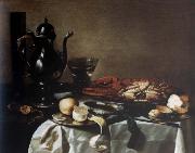 Pieter Claesz Style life with lobster and crab Sweden oil painting artist